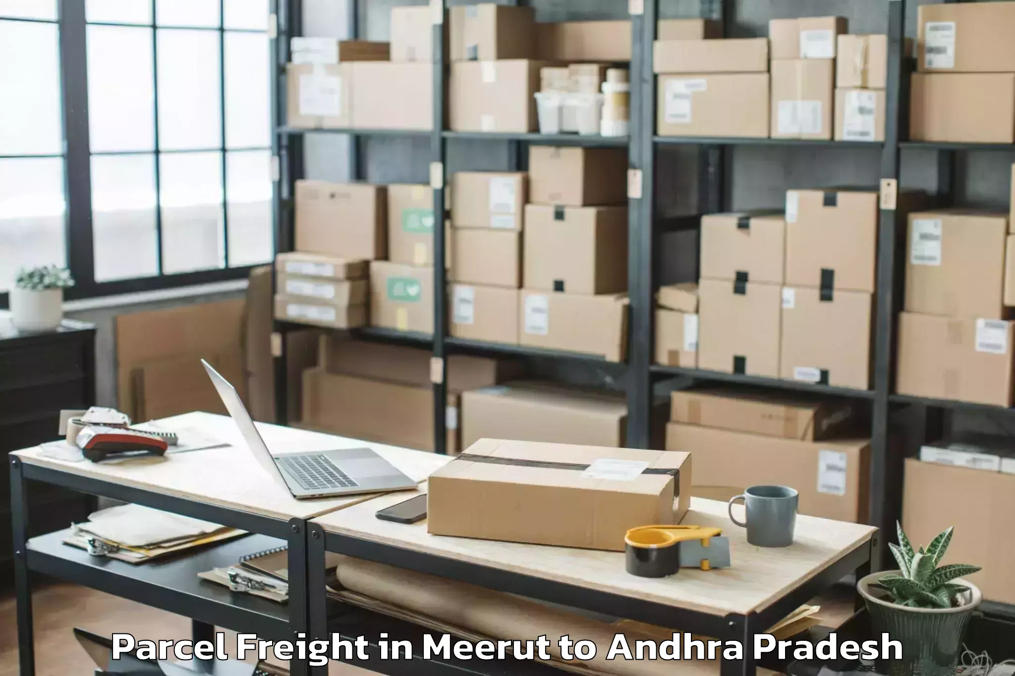 Affordable Meerut to Polavaram Parcel Freight